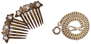O'Henry's Gift of the Magi hair combs & watch chain